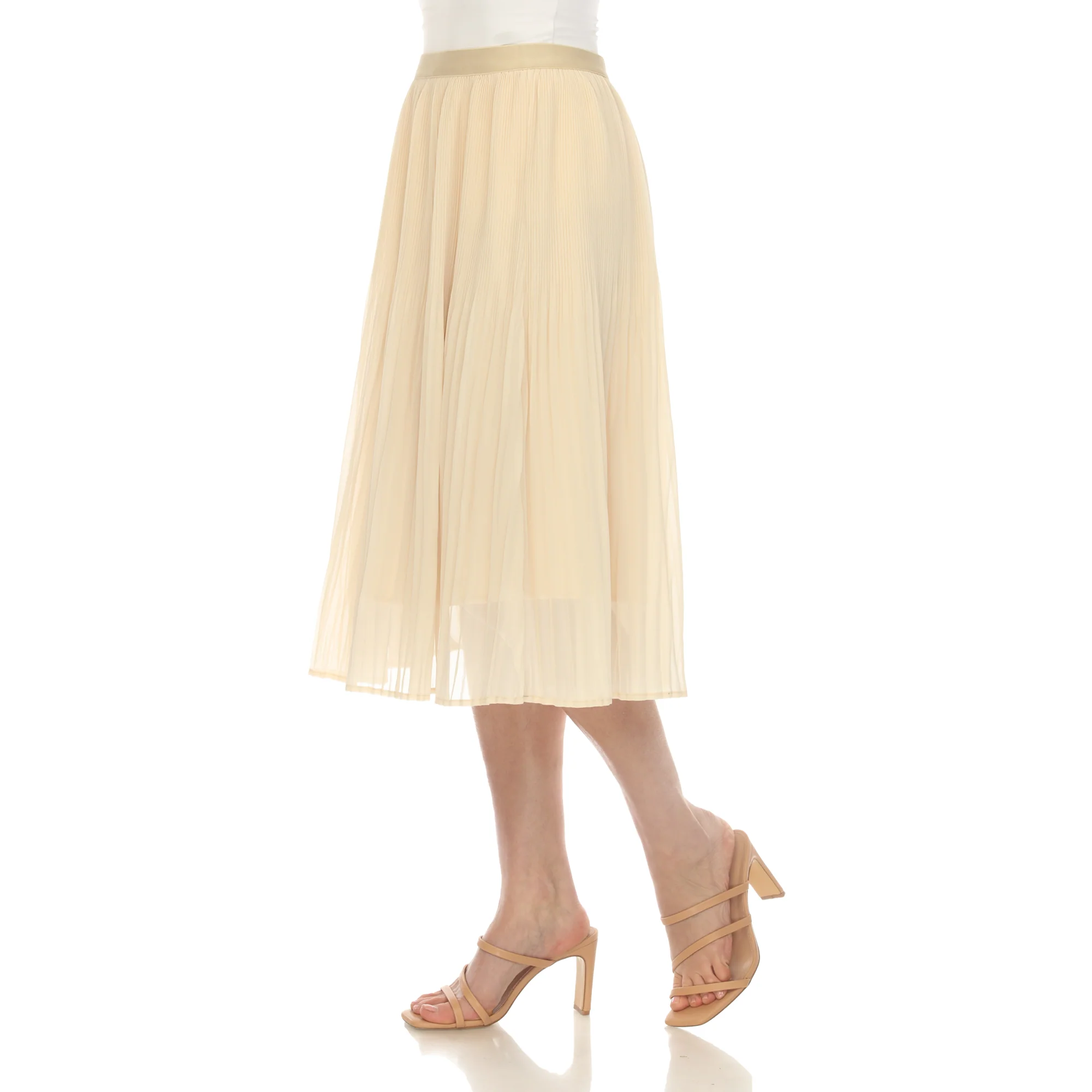 Women's Chiffon Pleated Midi Skirt - Image 17