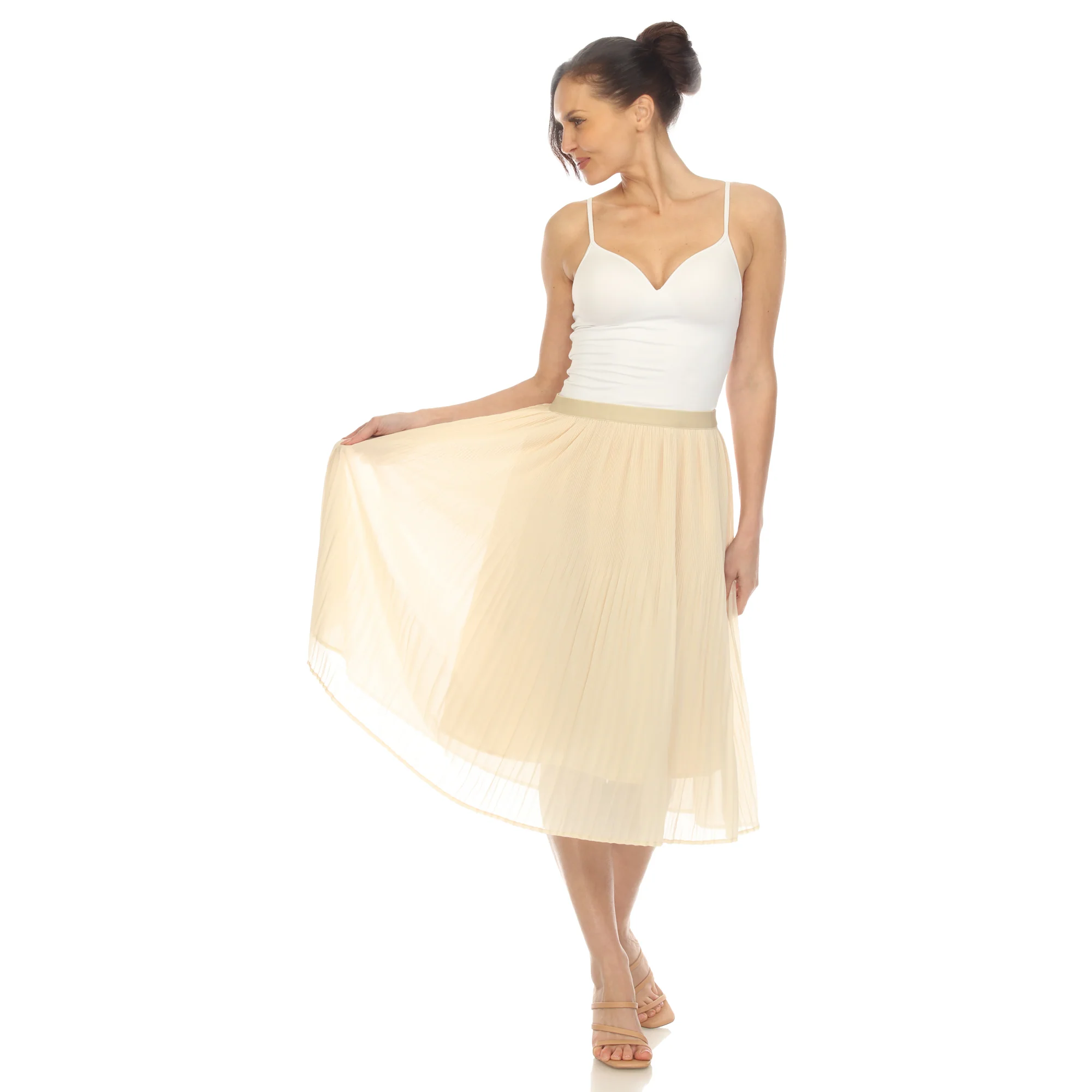 Women's Chiffon Pleated Midi Skirt - Image 20