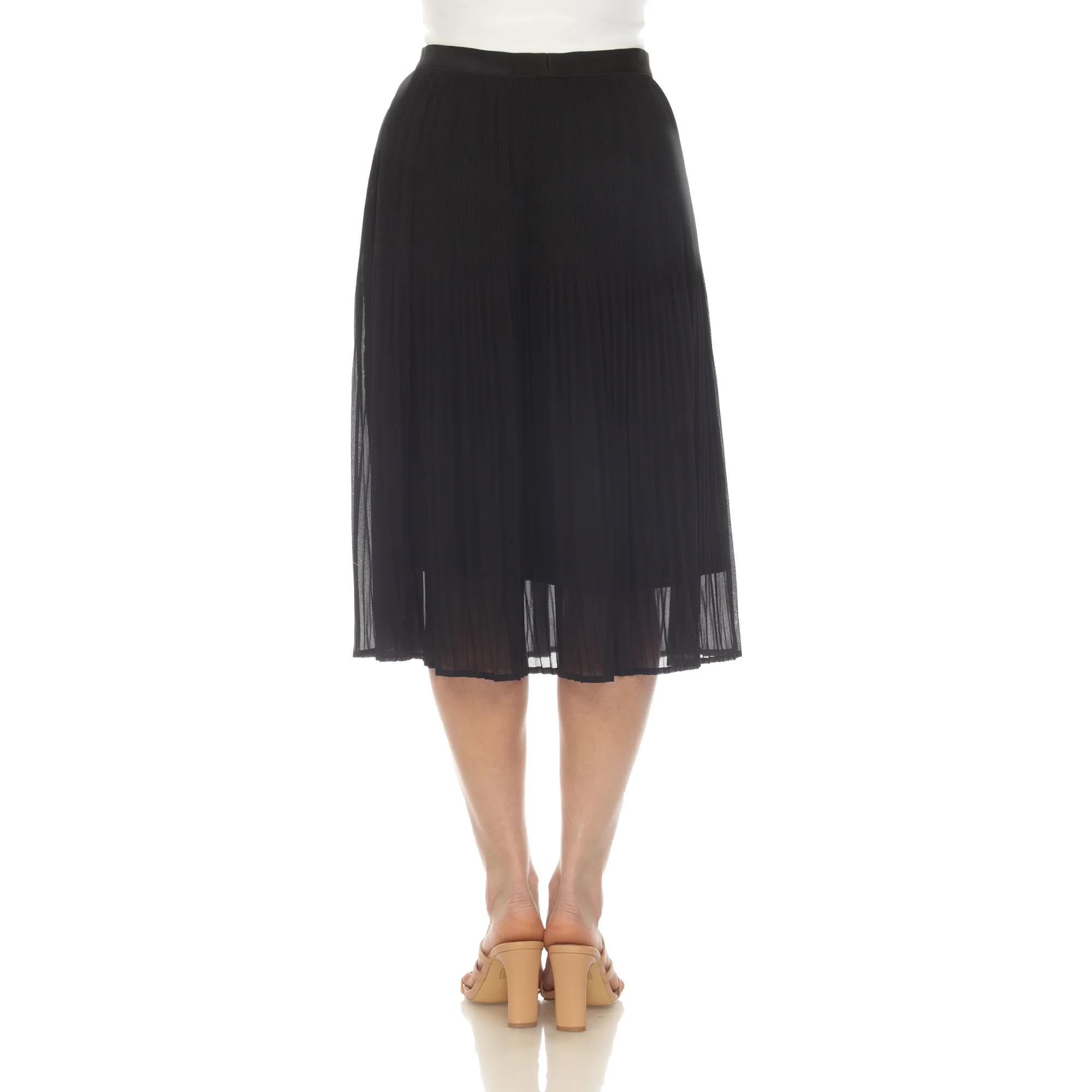 Women's Chiffon Pleated Midi Skirt - Image 24