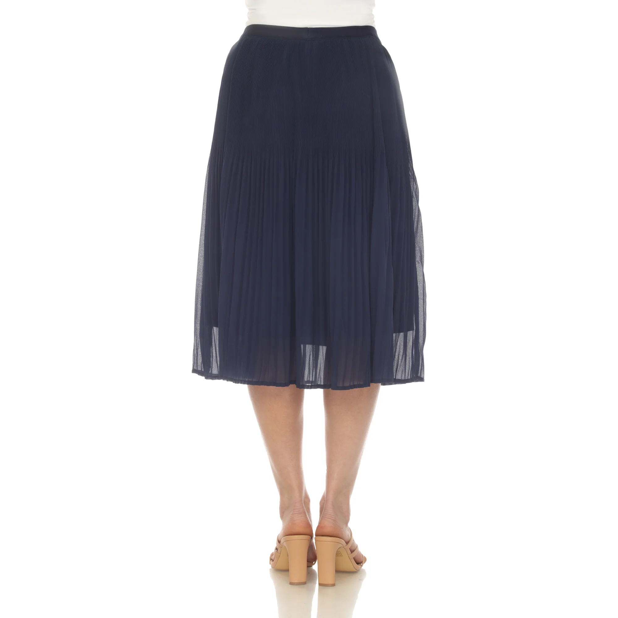 Women's Chiffon Pleated Midi Skirt - Image 3