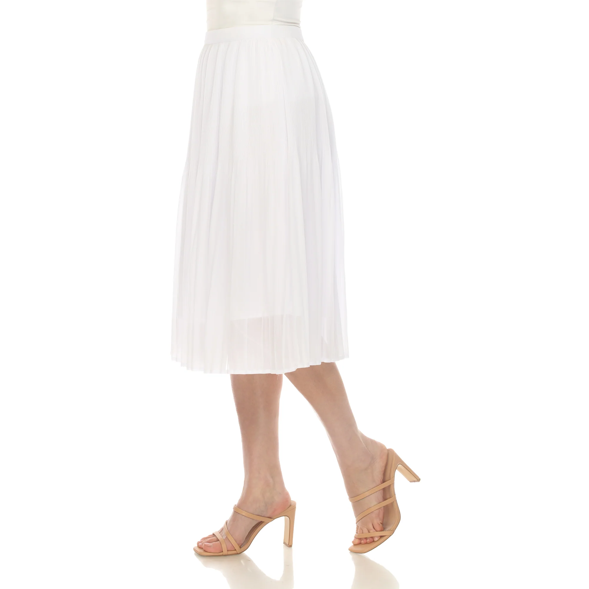 Women's Chiffon Pleated Midi Skirt - Image 7