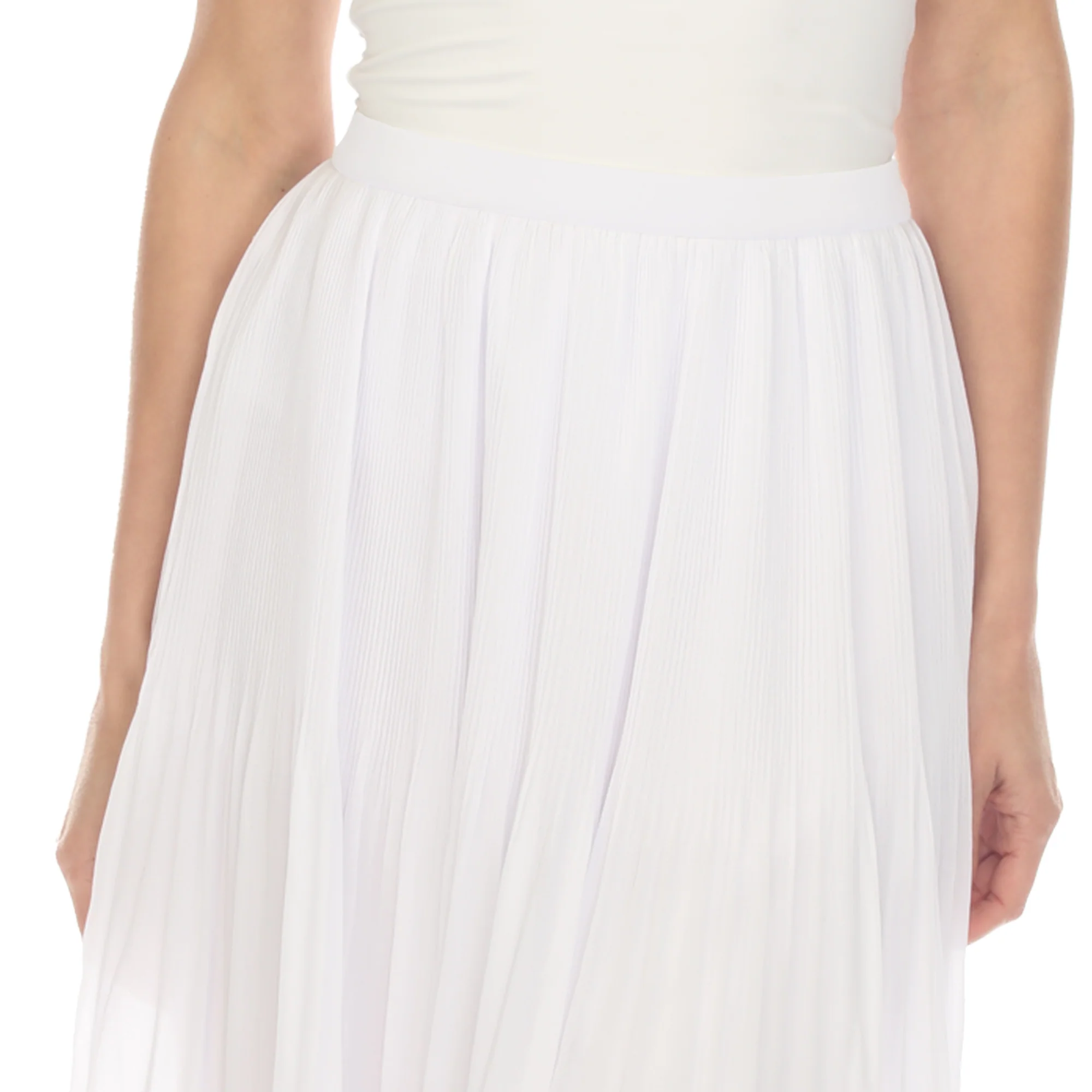 Women's Chiffon Pleated Midi Skirt - Image 9
