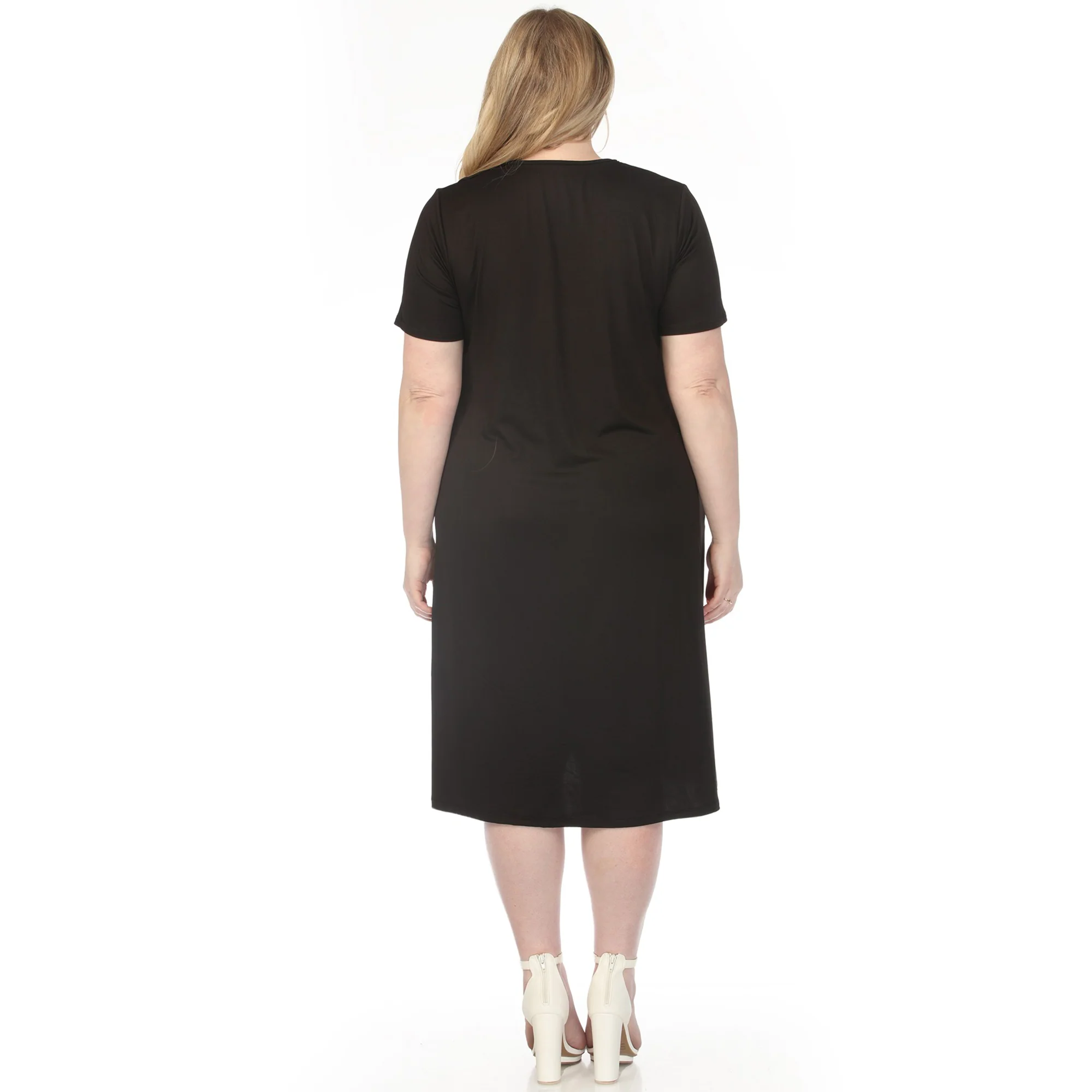 Women's  Crew Neck T-Shirt Dress - Image 3