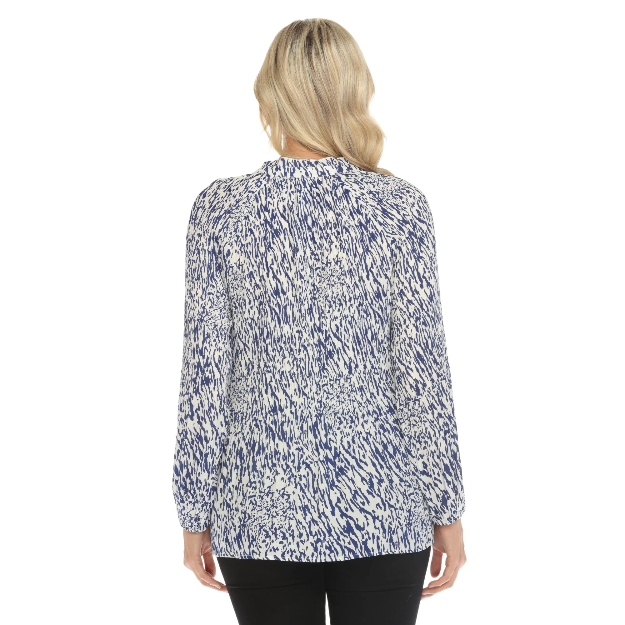 Women's Printed Peasant Blouse - Image 7