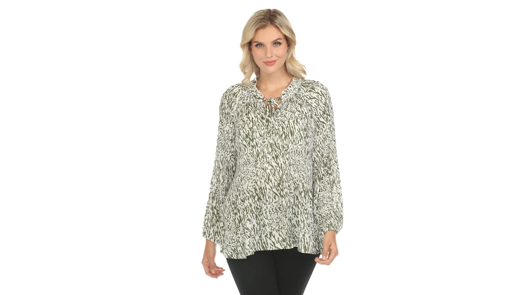 Women's Printed Peasant Blouse - Image 9