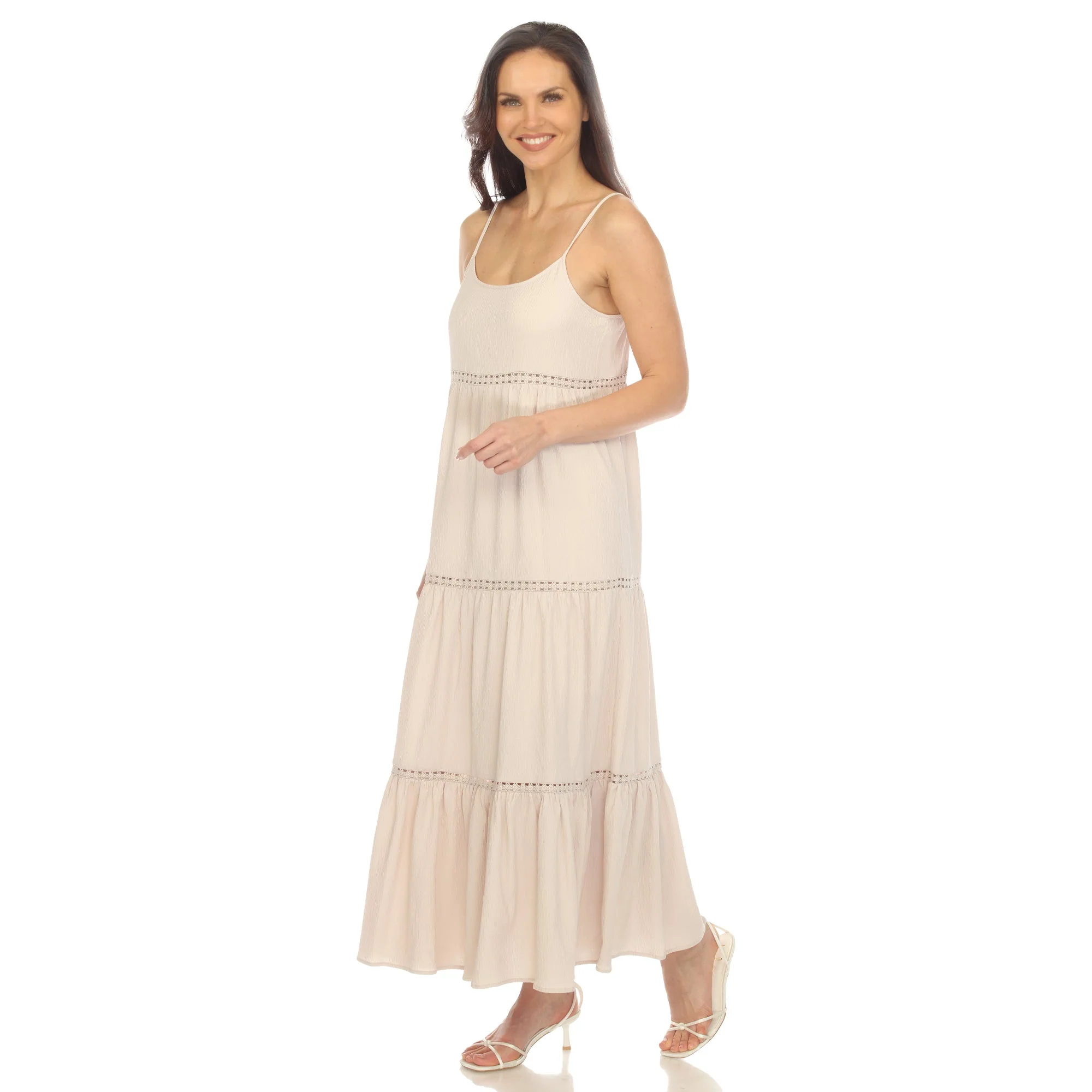 Women's Scoop Neck Tiered Maxi Dress - Image 8